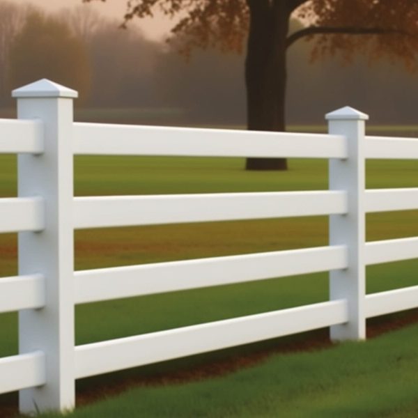 Gainesville Post and Rail Vinyl Fence